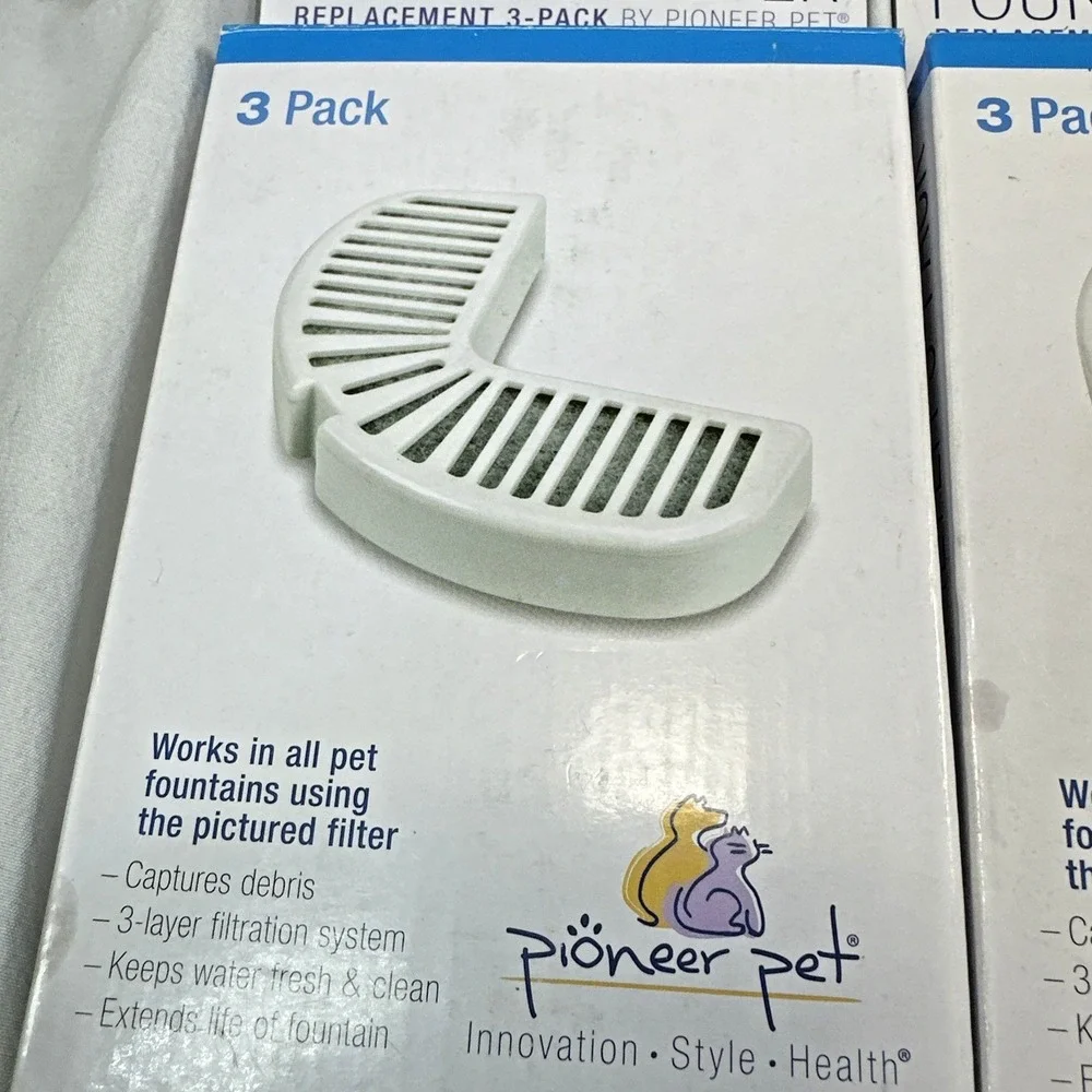 Set Of 3 (9)NEW Pioneer Pet Fountain Replacement Water Filters 3 Pack Part 3002